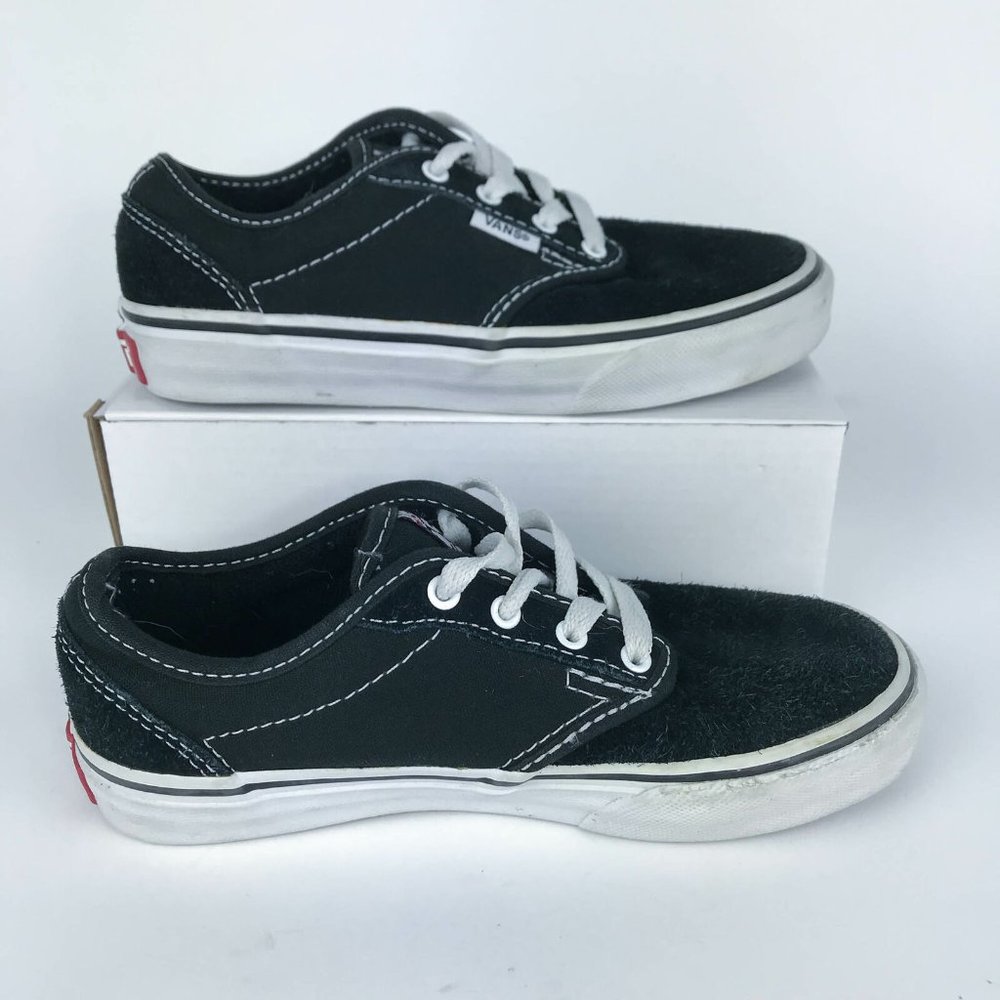 Vans Old Skool Kids Black With Suede Toe Youth 1